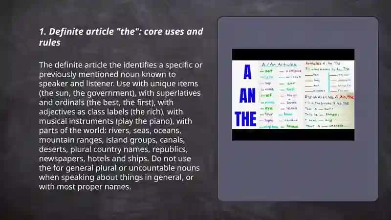 Articles in English: grammar and usage 3