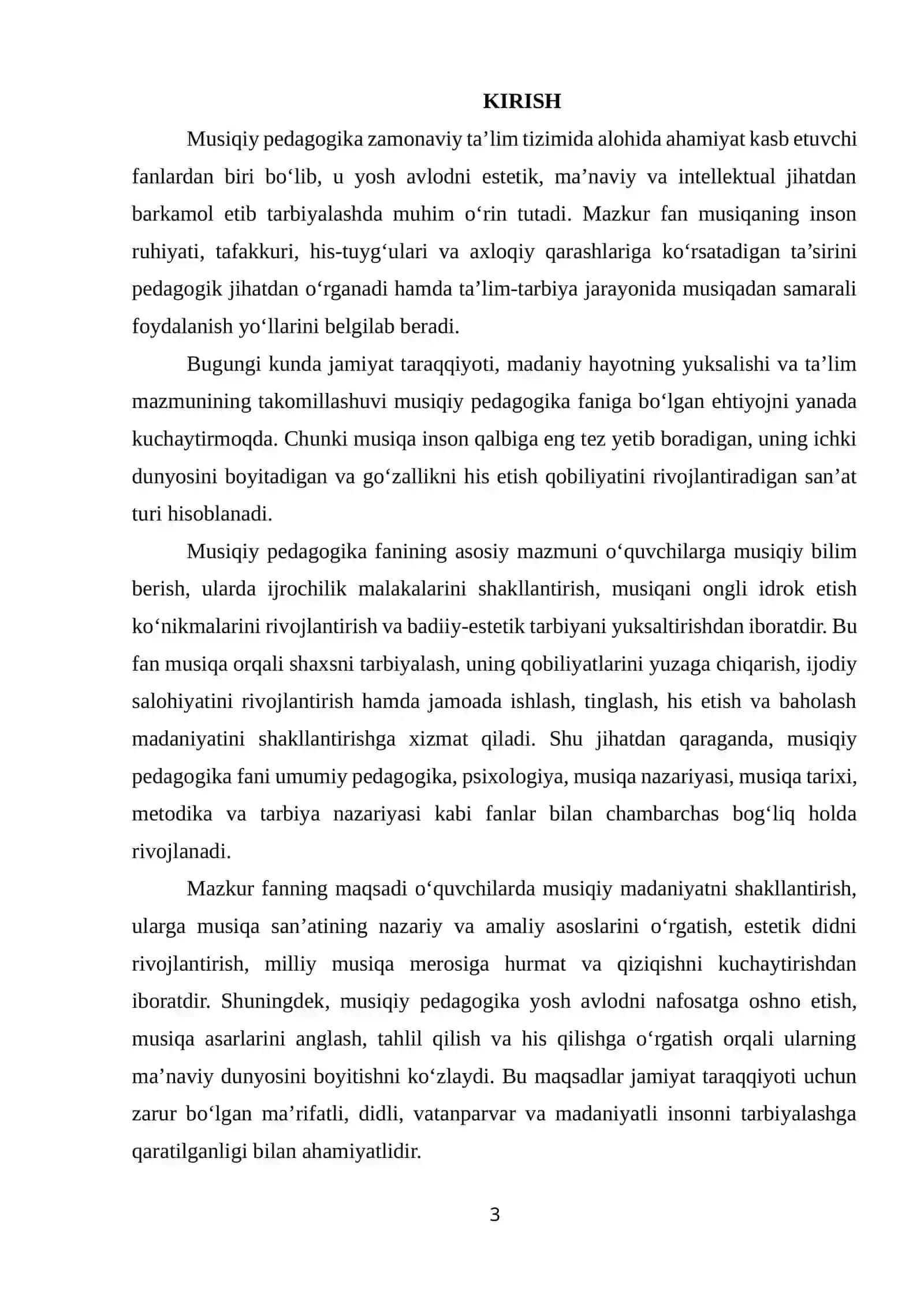 Musiqa pedagogikafanining predmetiva ahamiyati 3