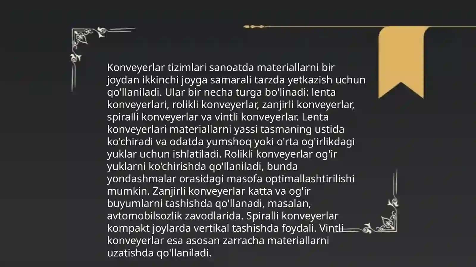 Konveyerlarning unumdorligini hisoblash nazariyasi 3