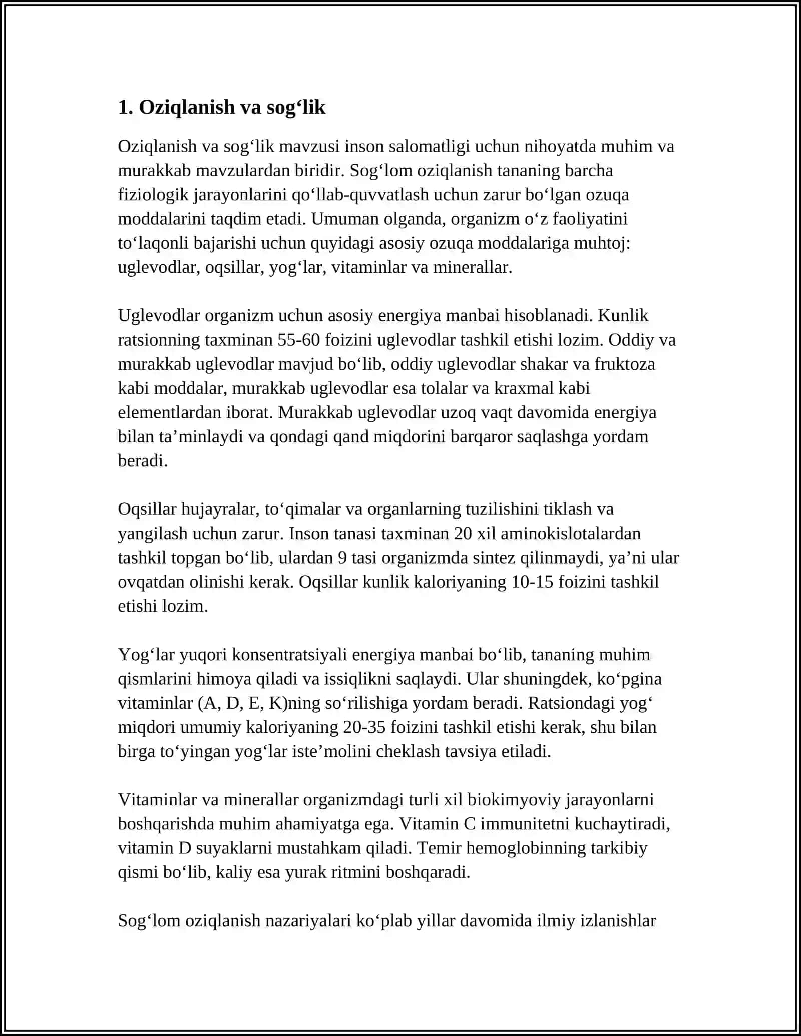 SALOMATLIK VA KASALLIK HAQIDA 3