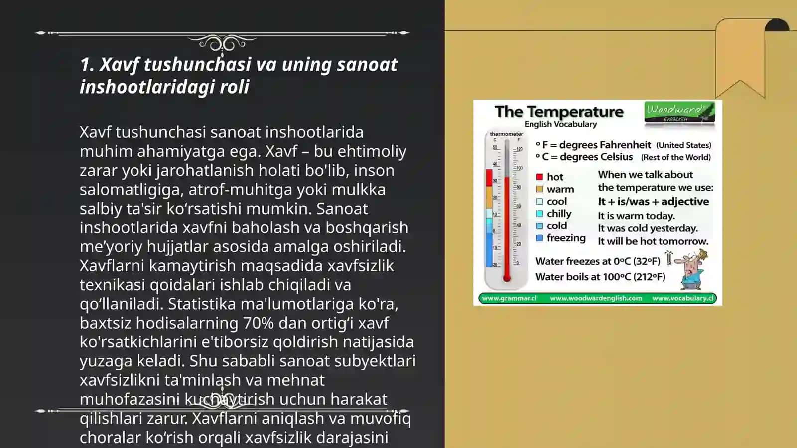Xavf tushunchasi va uning sanoat inshootlaridagi roli 3