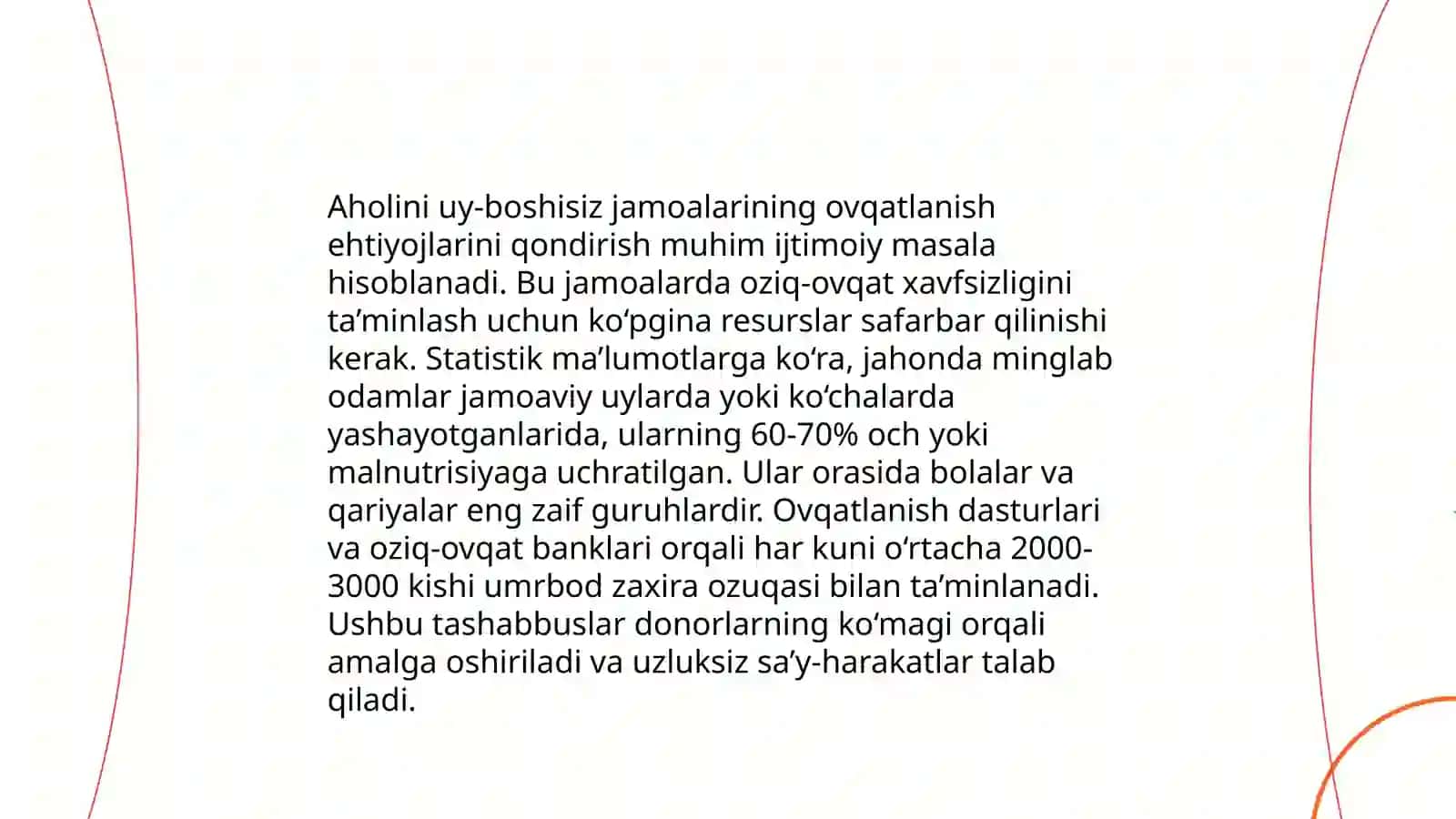Aholini uyishmagan jamosini ovqat ratsionini tuzish 3