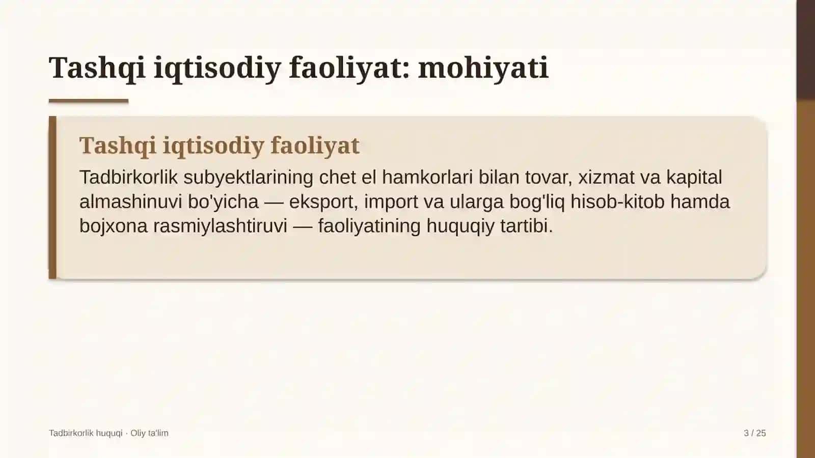 choyxonalarda tashqi iqtisodiy faoliyat 7801 3