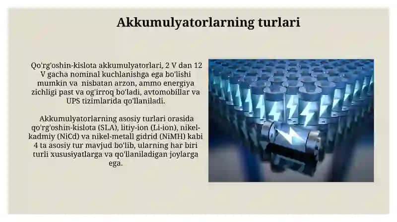 Akkumulyatorlarning turlari 3