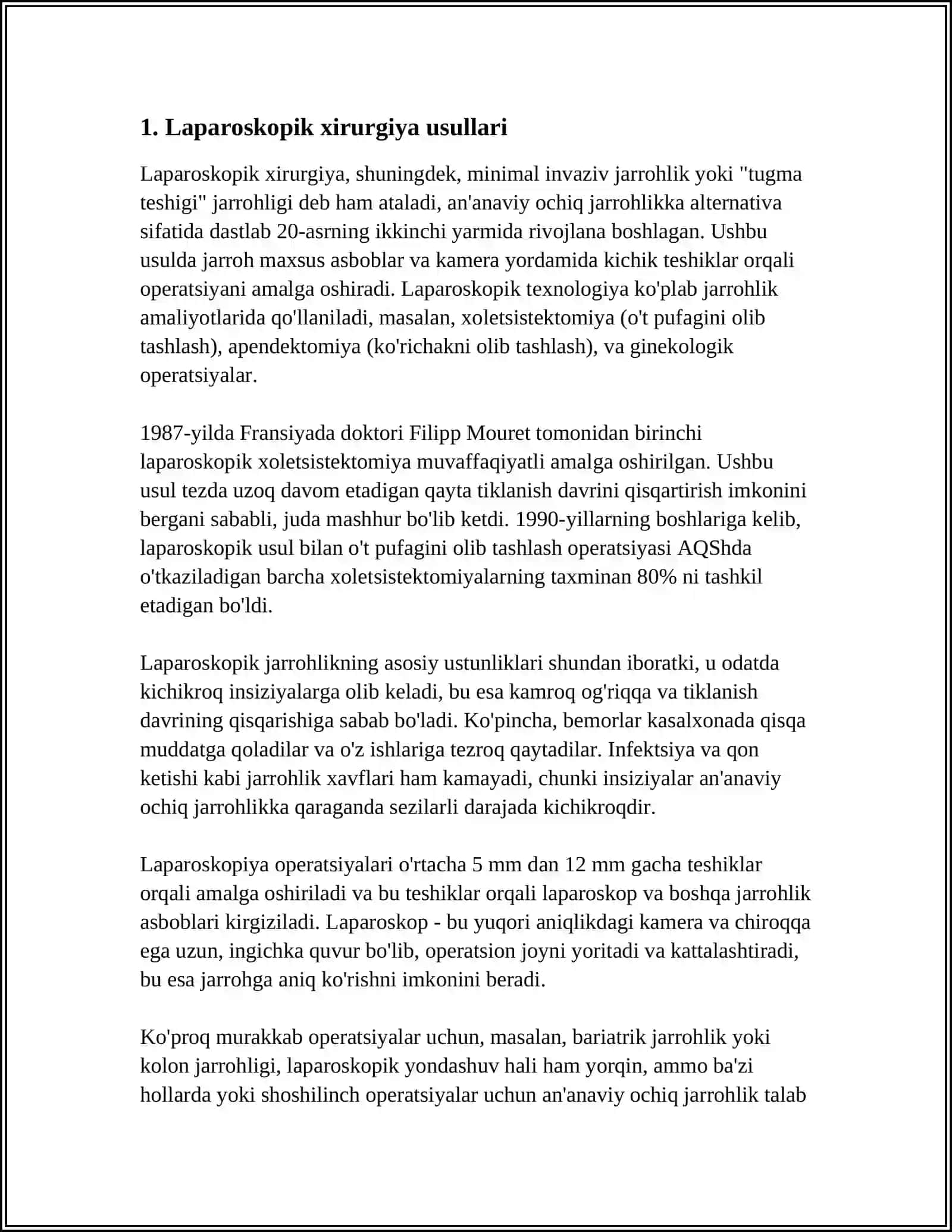 XIRURGIK GINEKOLOGIYANING ZAMONAVIY MUAMMOLARI VA YECHIMLARI 3