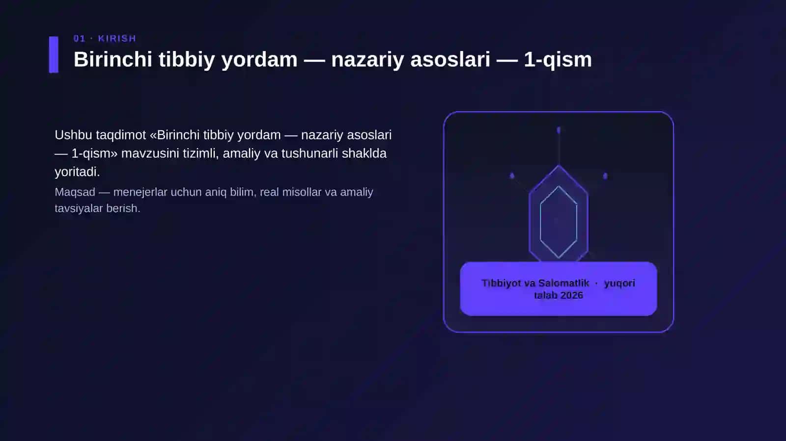 Birinchi tibbiy yordam — nazariy asoslari — 1-qism 3