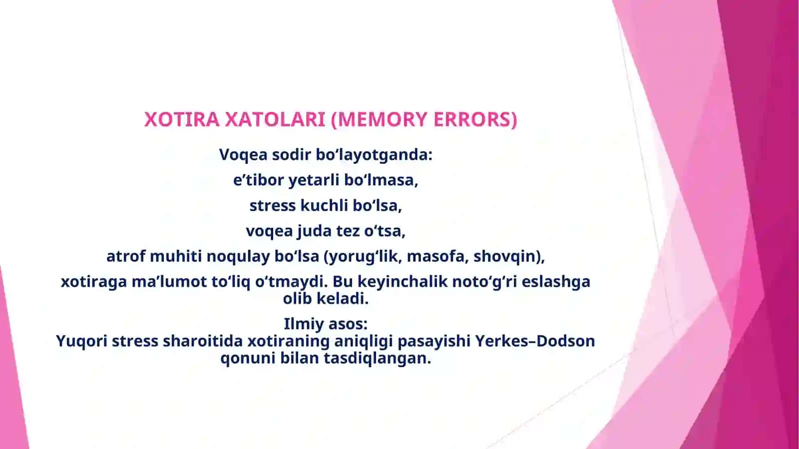 XOTIRA XATOLARI VA SHAHODATLOVCHI KOʻRSATKICHLAR 3