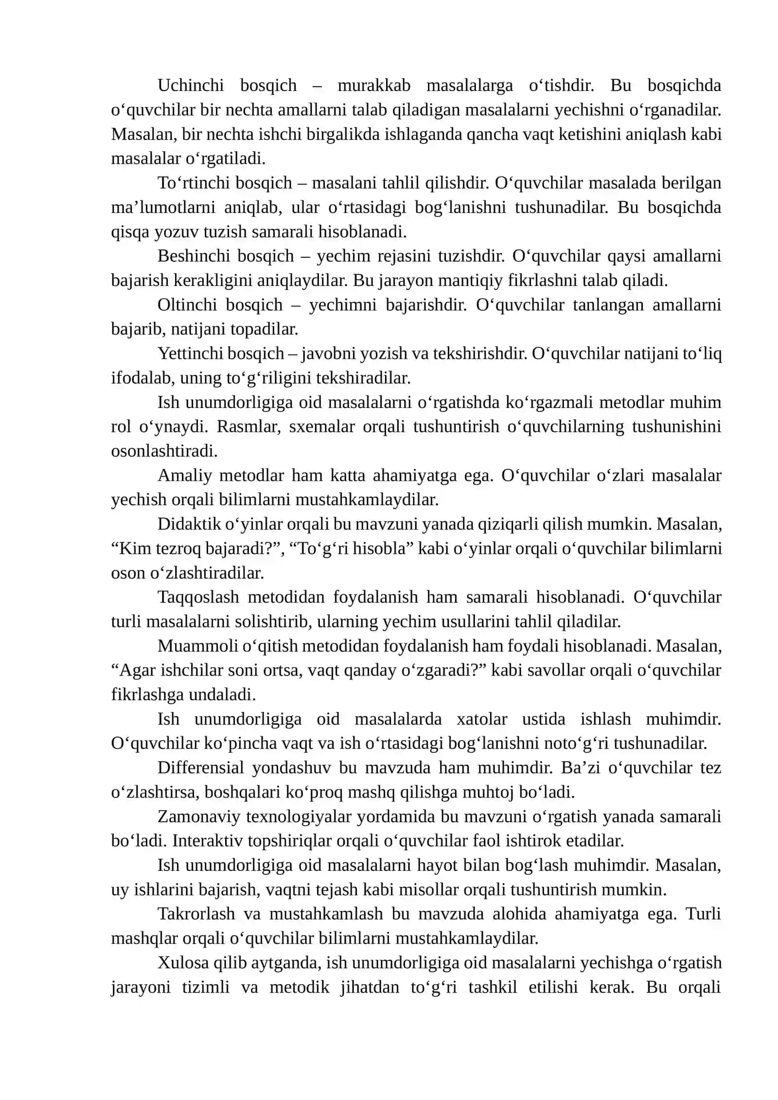 Ish unumdorligiga oid masalalar 3