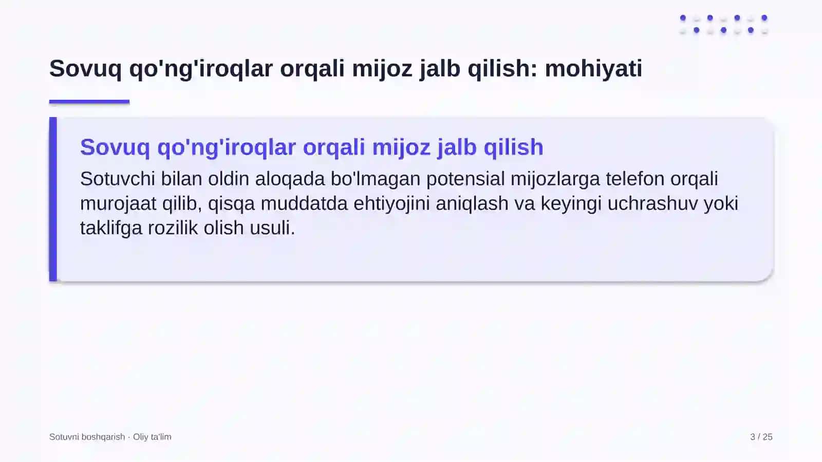 Ko'chma savdoda sovuq qo'ng'iroqlar orqali mijozlarni jalb qilish 3