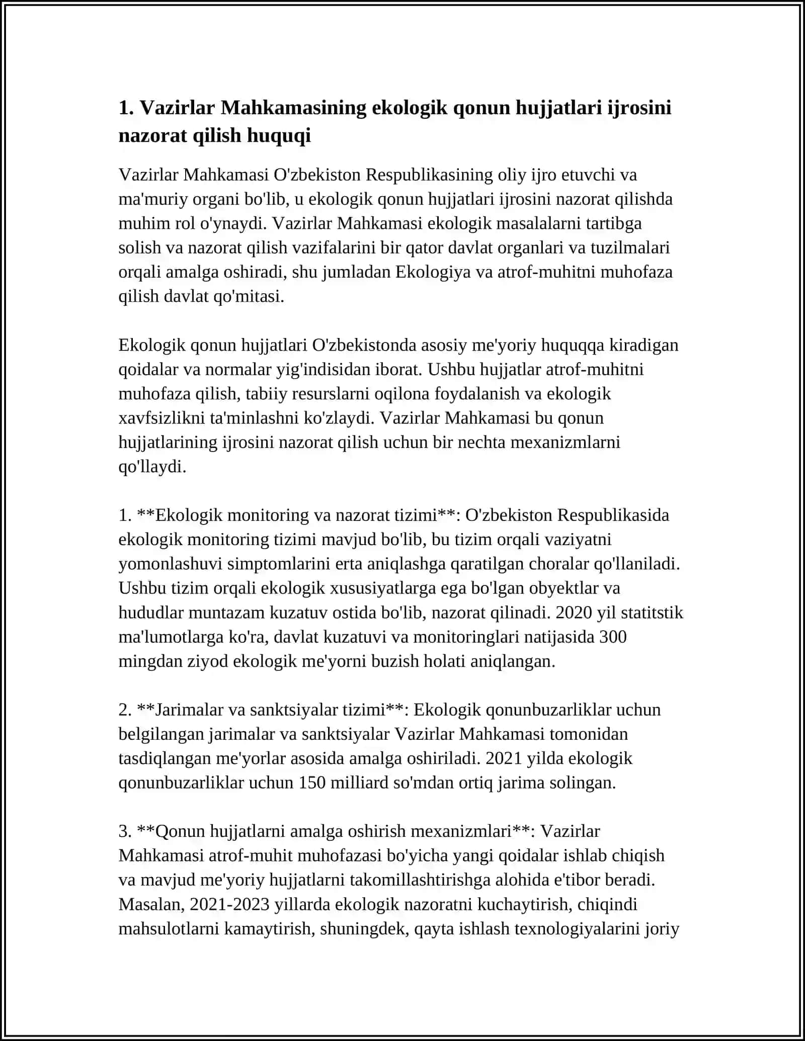 VAZIRLAR MAHKAMASINING EKOLOGIK HUQUQLARI 3