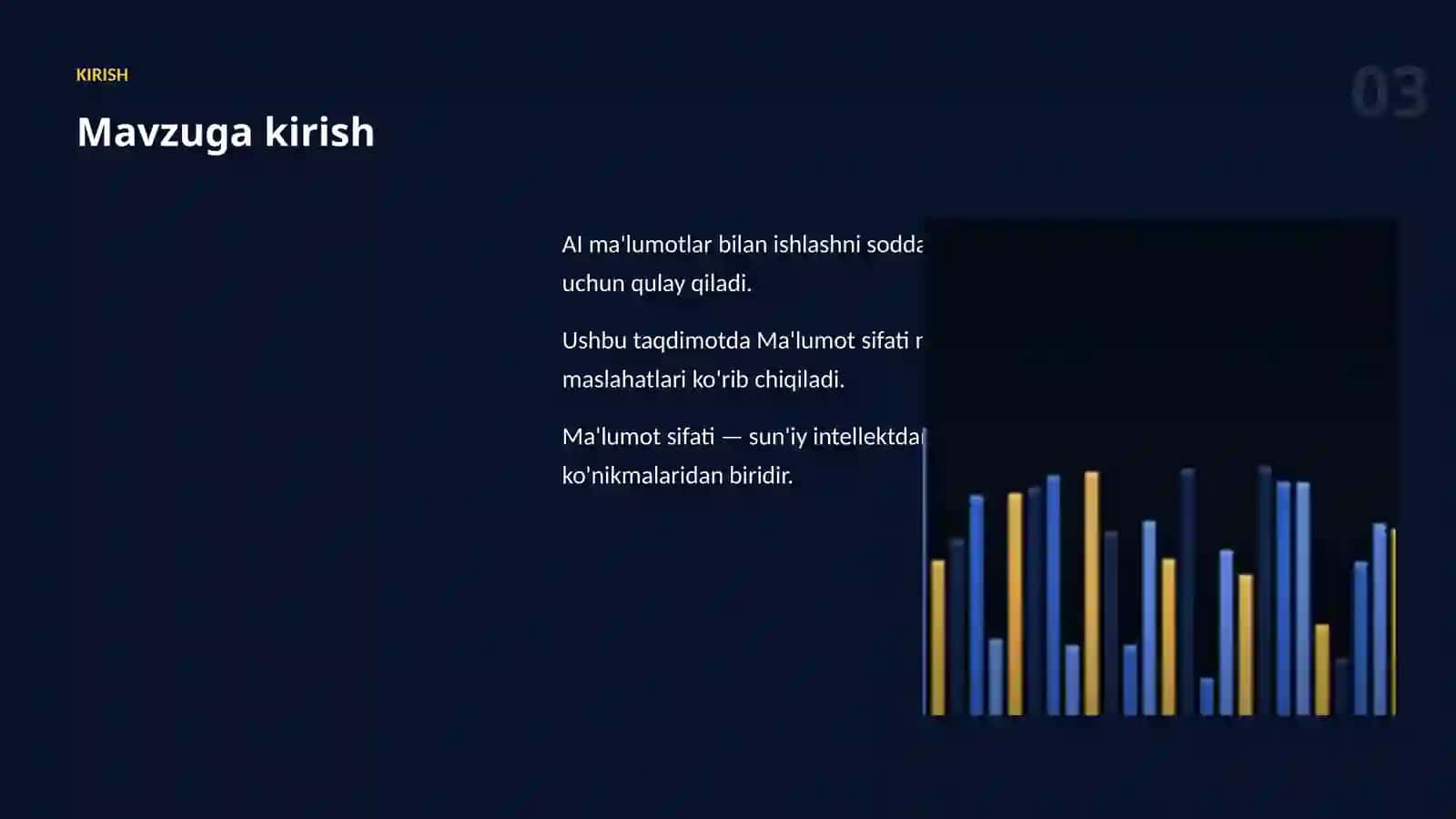 Ma'lumotlar Bilan Ishlash 3