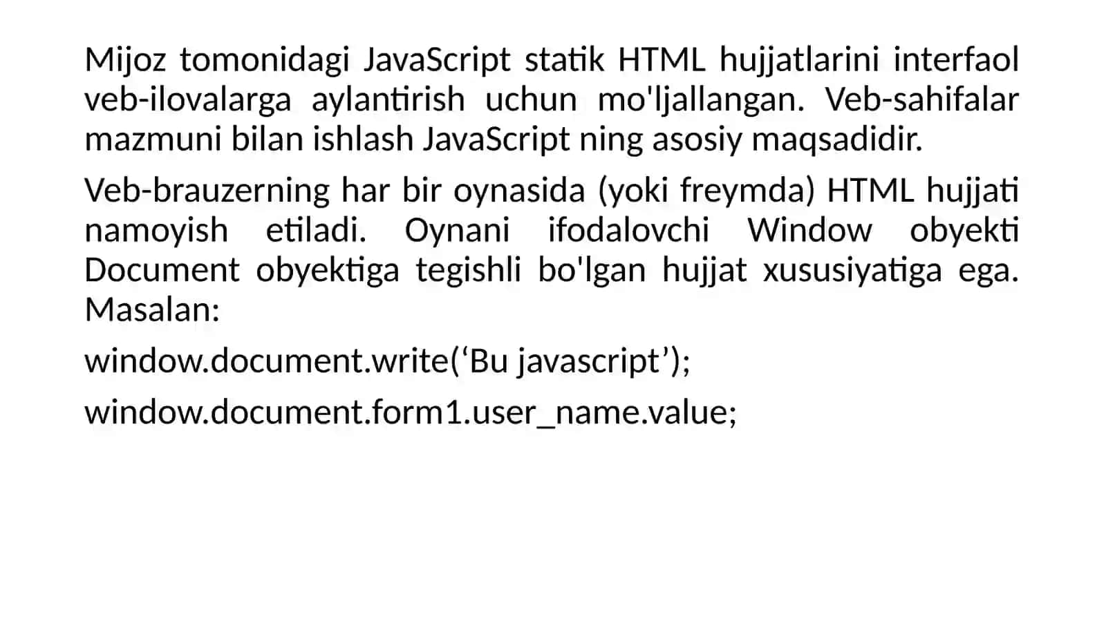 Javascript va DOM 3