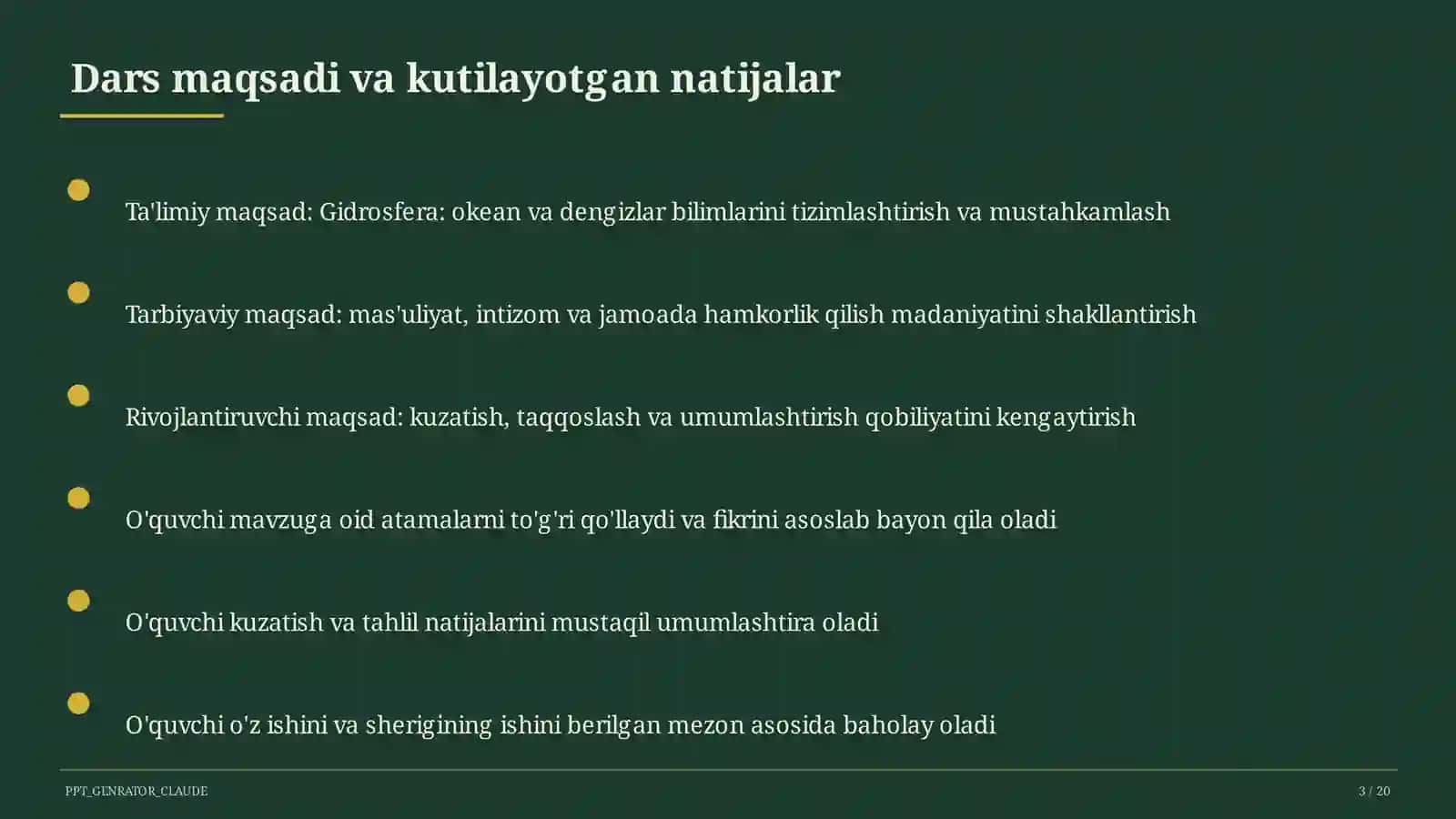 Gidrosfera: okean va dengizlar (6-sinf) 3