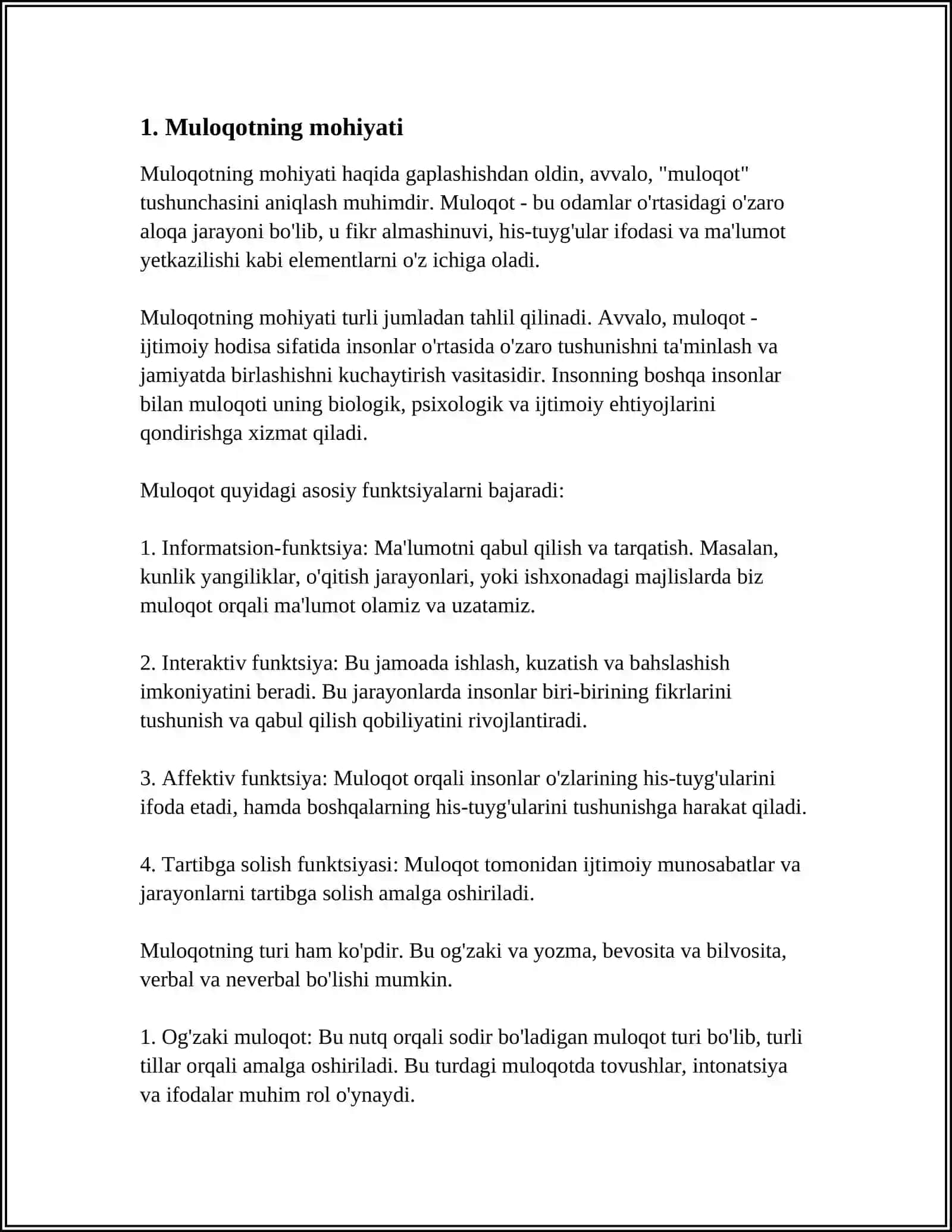 MULOQOT HAQIDA TUSHUNCHA. PEDAGOGIK MULOQOT HAQIDA TUSHUNCHA 3