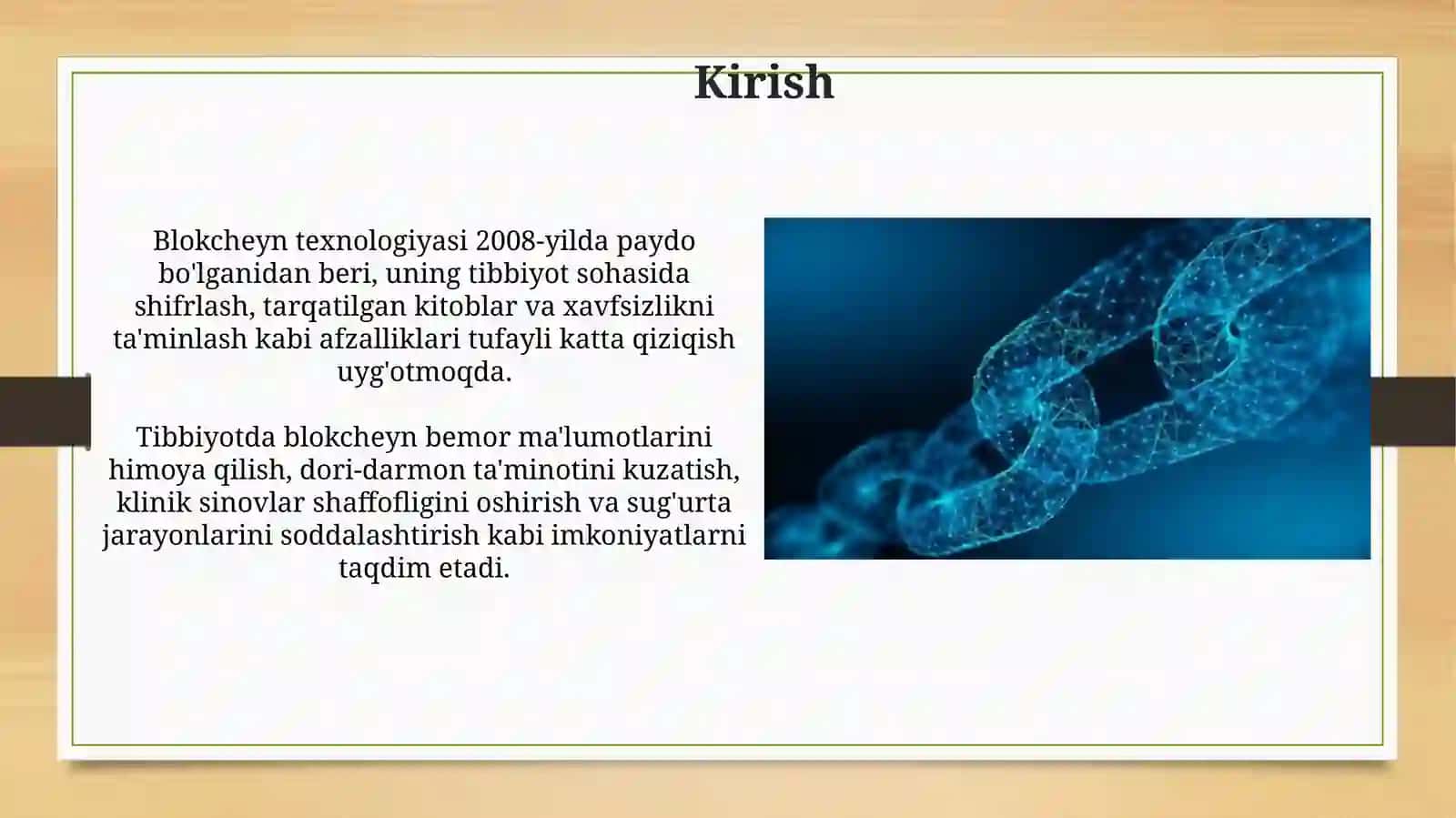 Tibbiyotda blokcheyn texnologiyalarining qo'llanish imkoniyatlari 3