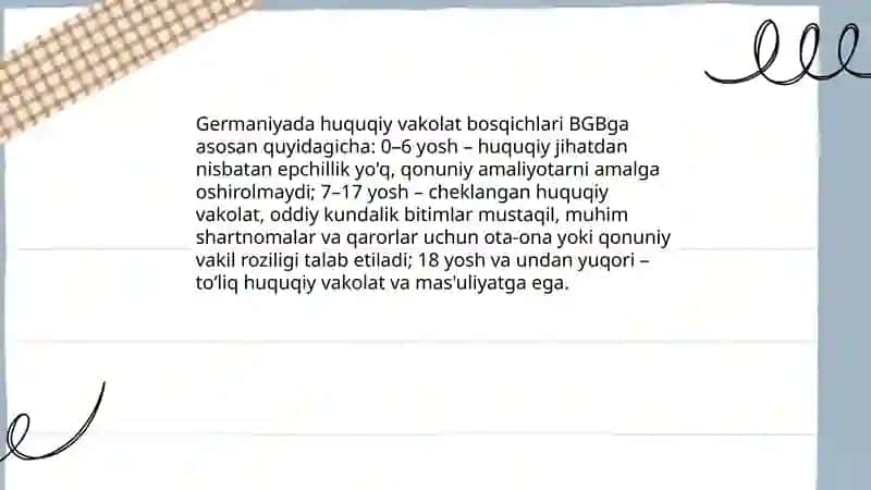 Germaniyada bolalarning huquqiy vakolatlari 3