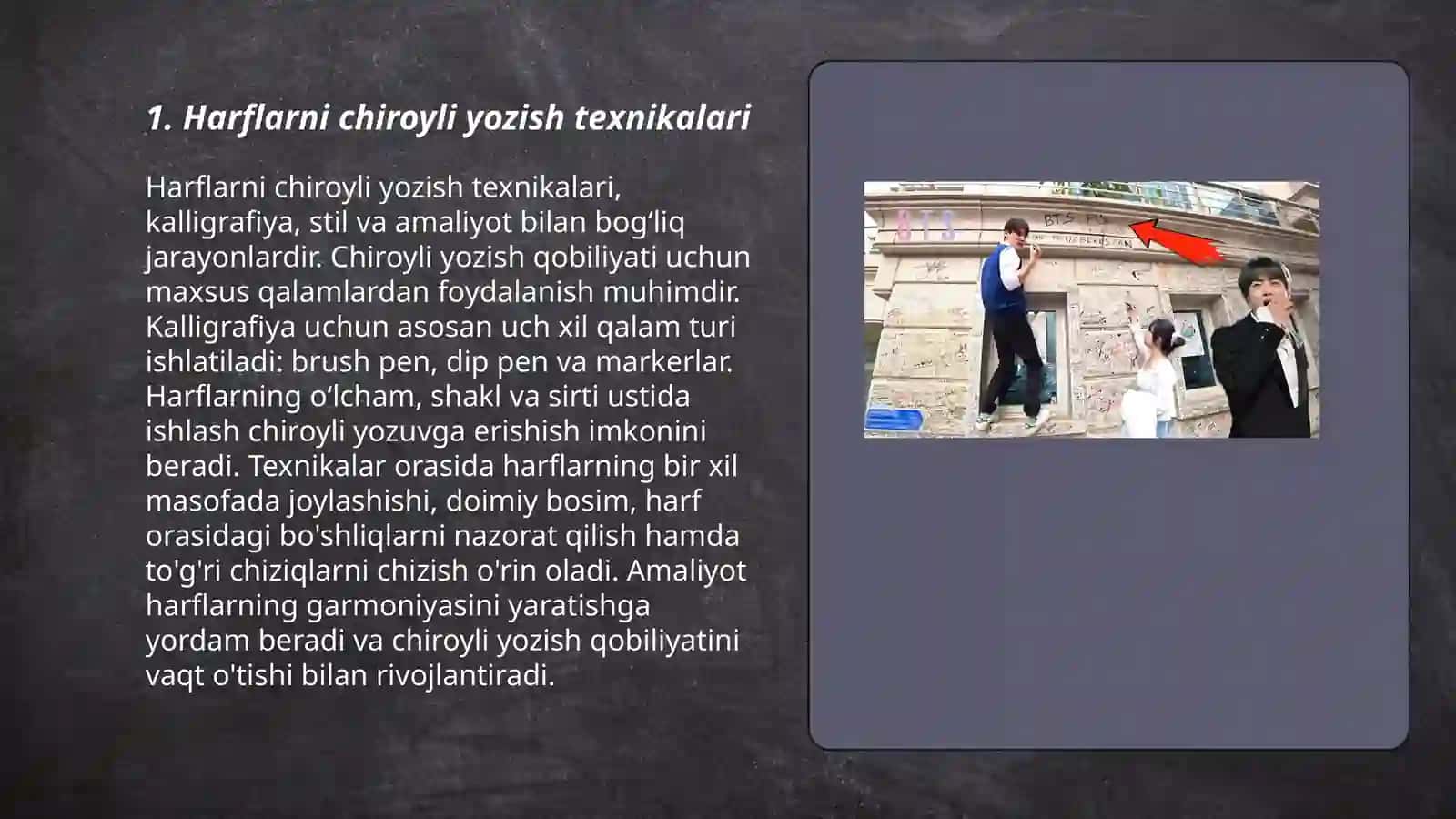 Uchinchi sinf óquvchilarini chiroyli yozuvga órgatish 3