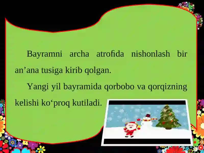 Yangi yil devoriy gazeta ishlash 3