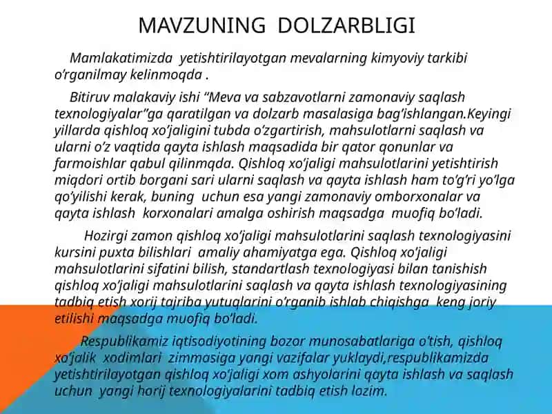 Meva va sabzavotlarni zamonaviy saqlash texnologiyalari 3