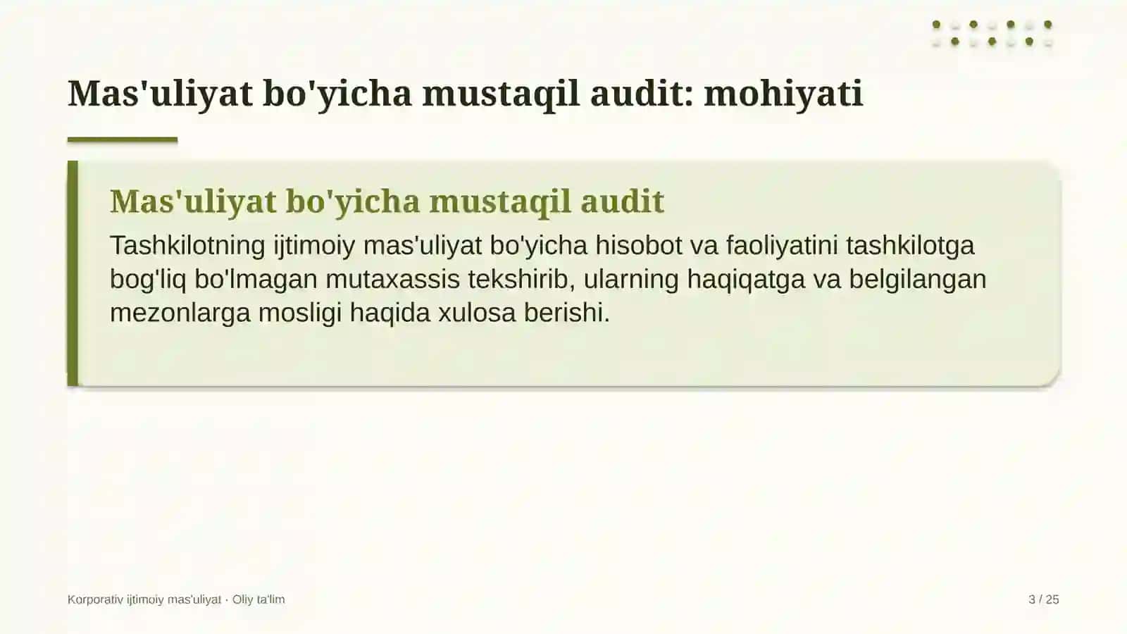 Farmatsevtika sanoatida ijtimoiy mas'uliyat bo'yicha mustaqil auditdan o'tish 3