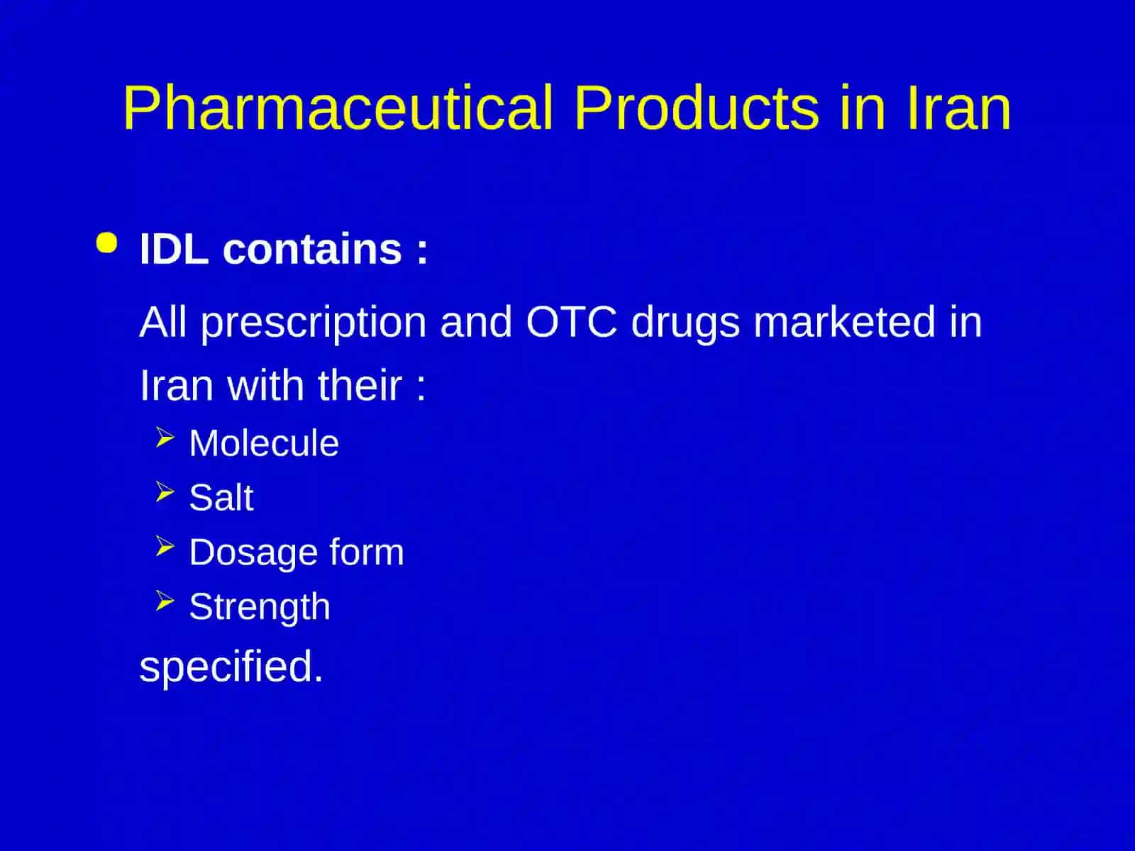Pharmaceutical Products in Iran 3