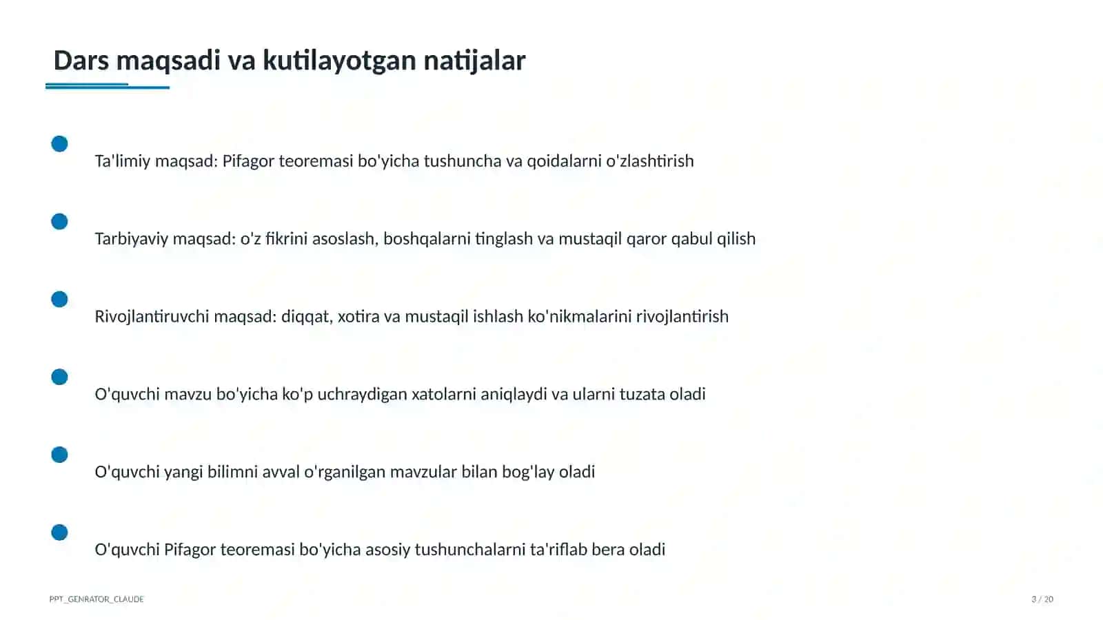 Pifagor teoremasi (8-sinf) 3