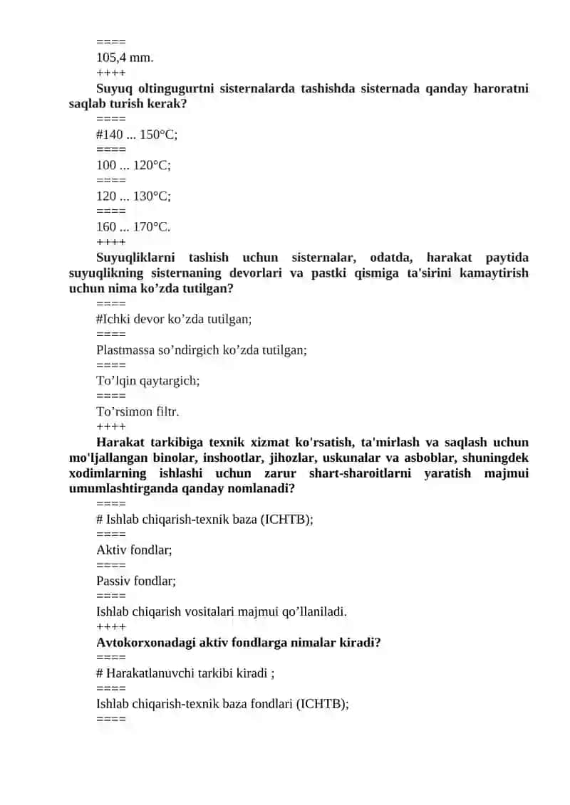 Ixtisoslashgan harakatlanuvchi tarkibning ishlashini ta'minlash 3