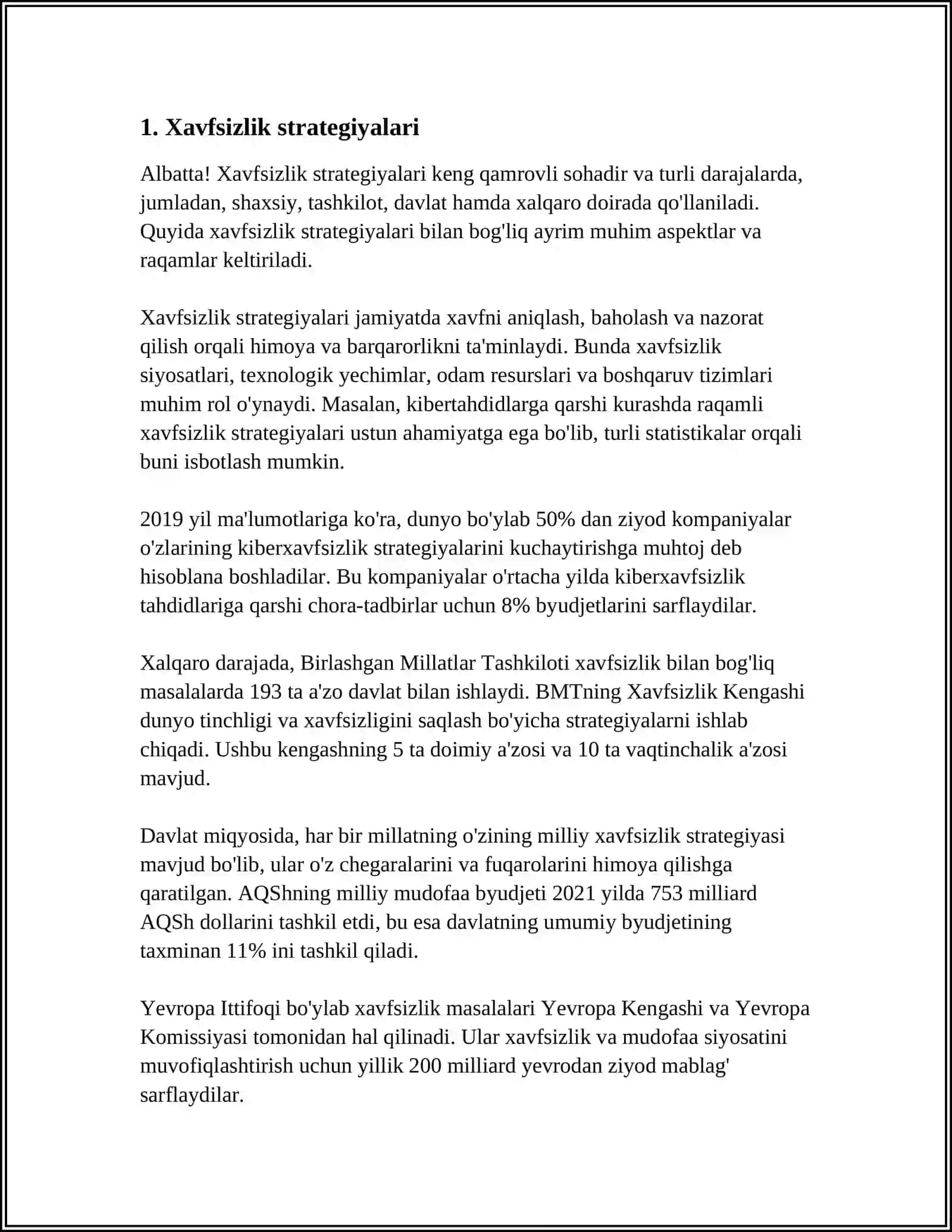 XAVFSIZLIK VA TASHQI SIYOSAT PRAGMATIK HAMKORLIKNING ASOSI 3