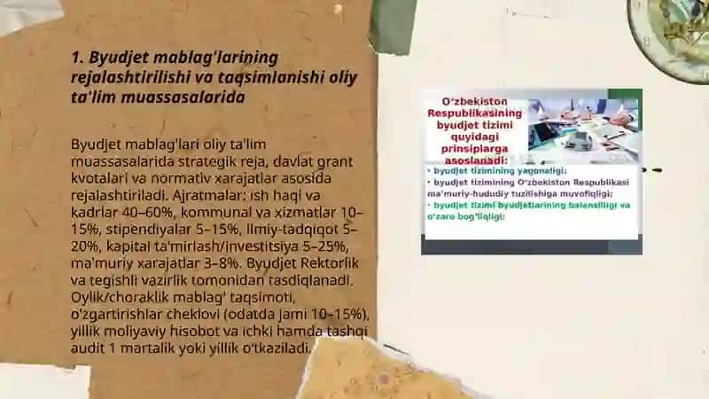 Byudjet va byudjetdan tashqari daromadlardan foydalanish 3