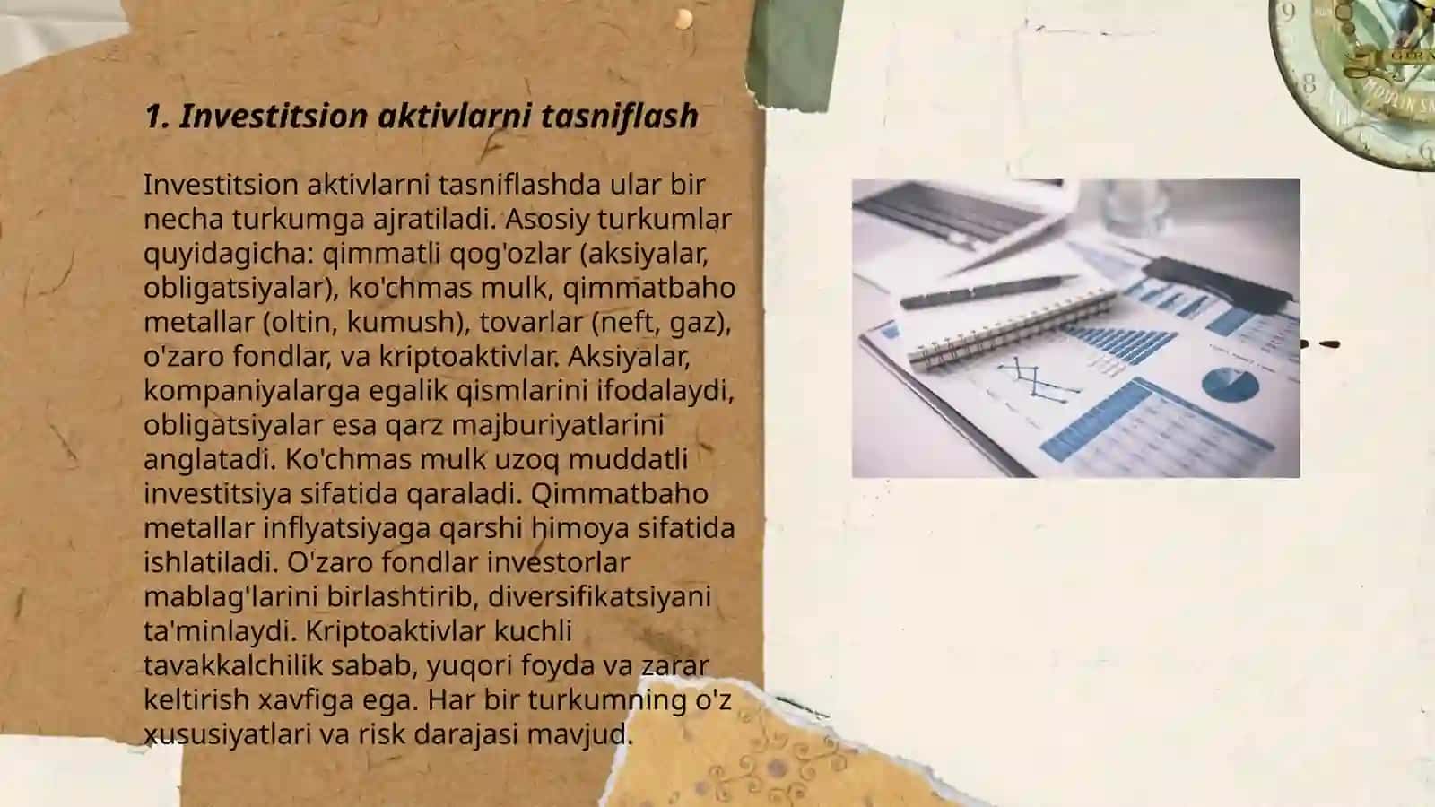 Investitsiyalarni hisobga olish 3