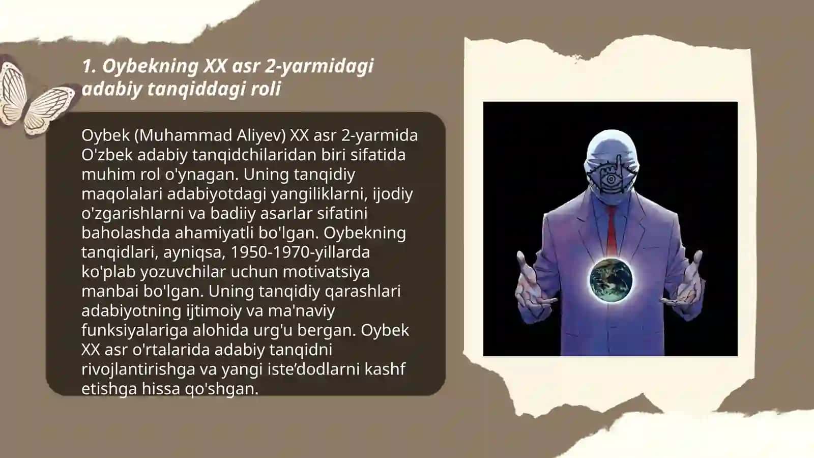 XX asr 2-yarmidagi adabiy tanqid. Oybek va Izzat Sultonlarning tanqidiy faoliyati 3