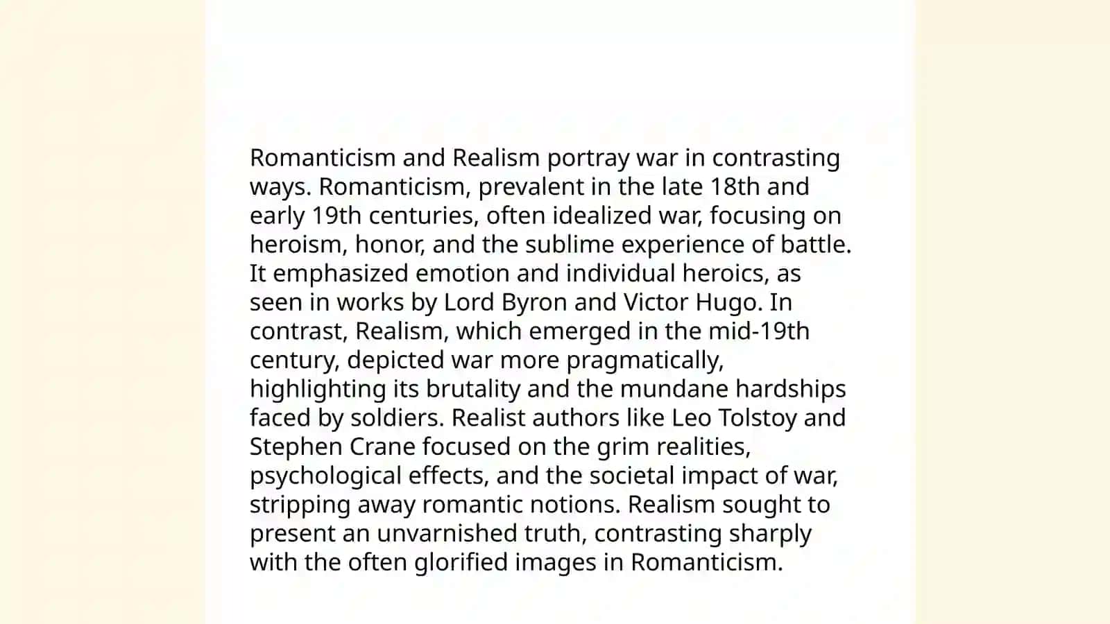 Romanticism and realism in Hemingway’s “A Farewell to Arms” 3