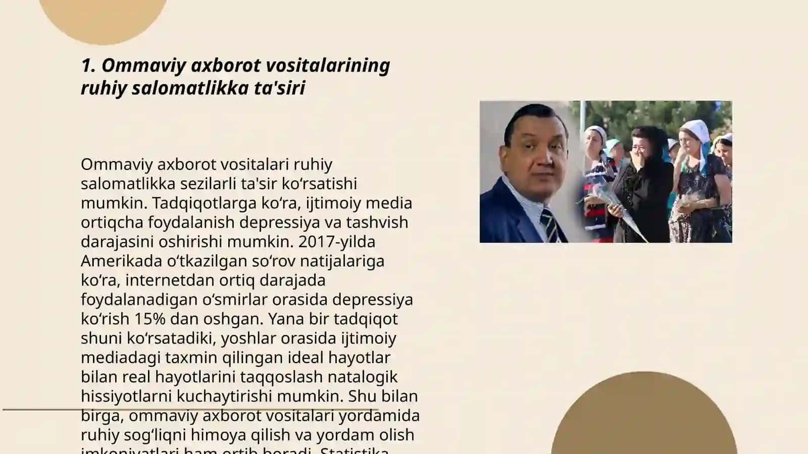 Media olamida pisxologik tahdidlar Tursunboyeva. M 3