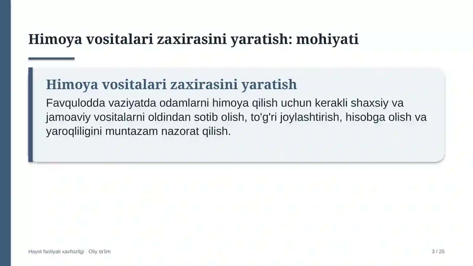 boshqaruv servis kompaniyalarida himoya vositalari zaxirasini yaratish 9586 3