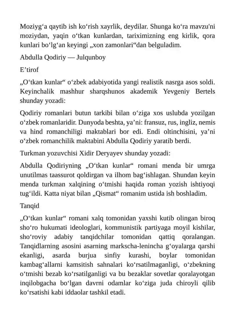 Oʻtkan kunlar 3