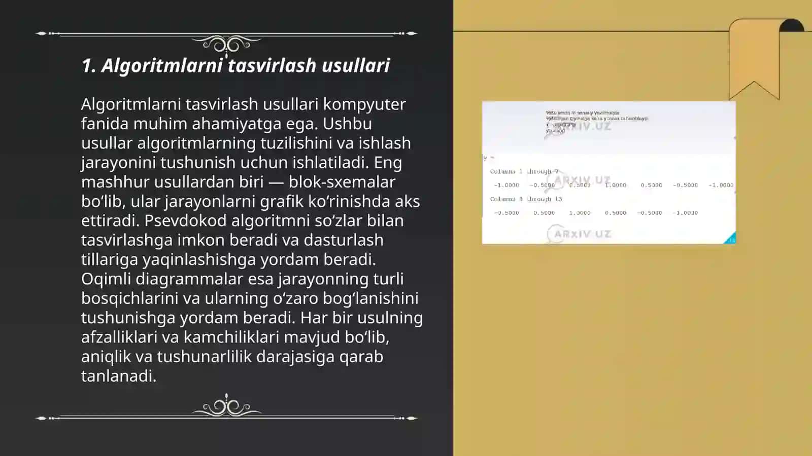 Algoritmlashtirish va dasturlash asoslari 3