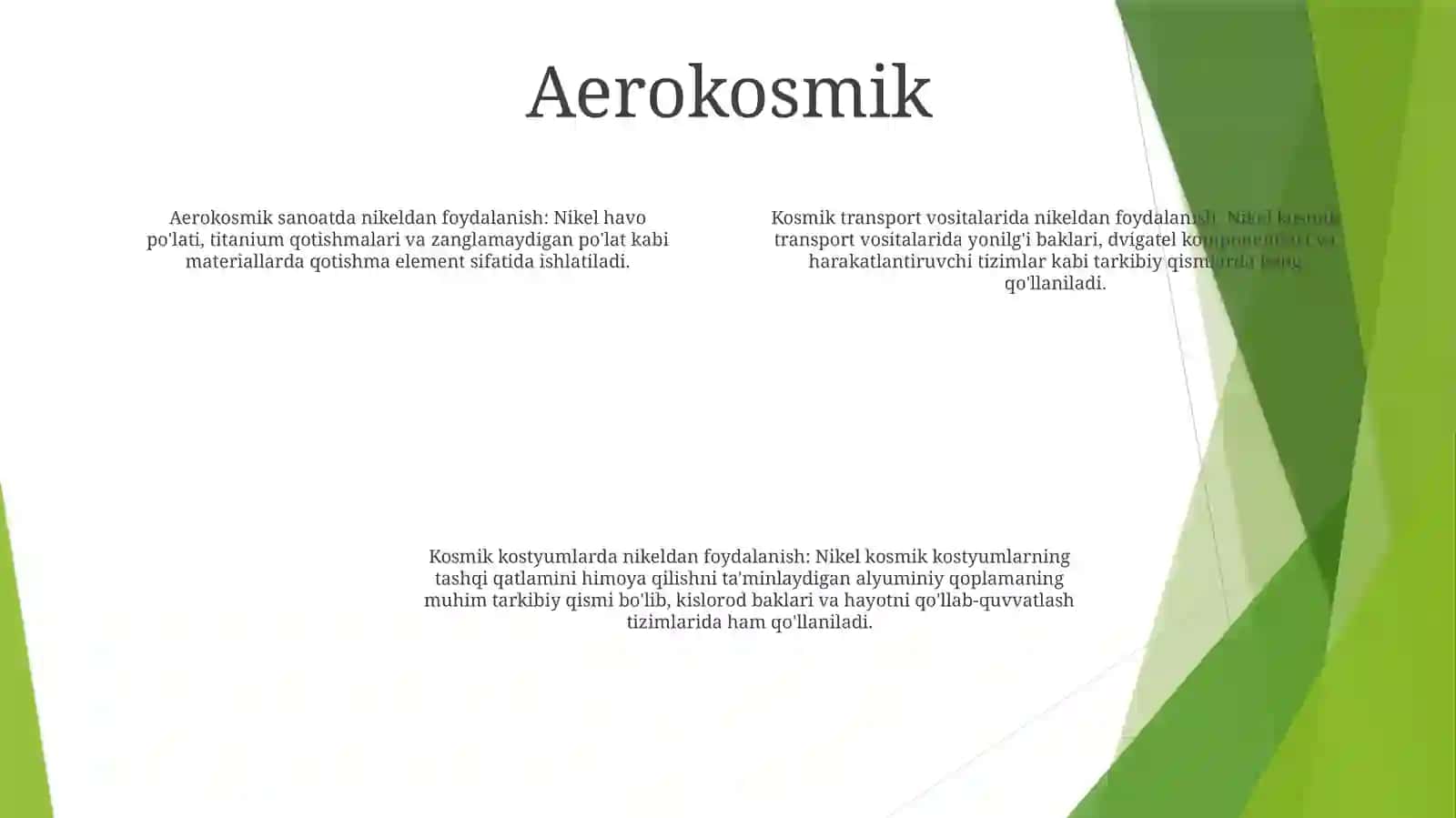 Nikel Ishlatilish Sohalari 3