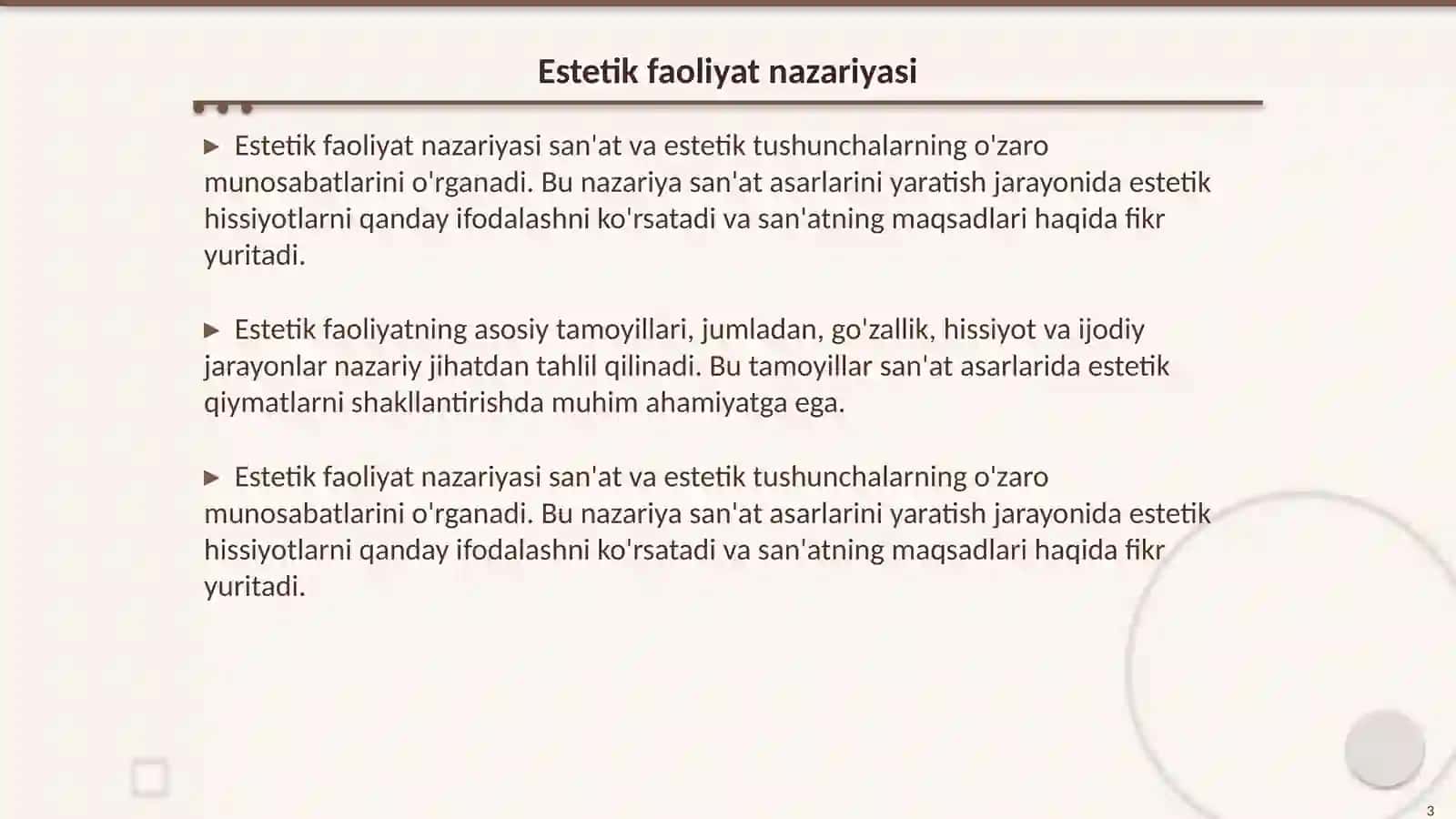 Badiiy asarda estetik faoliyat tushunchasi 3