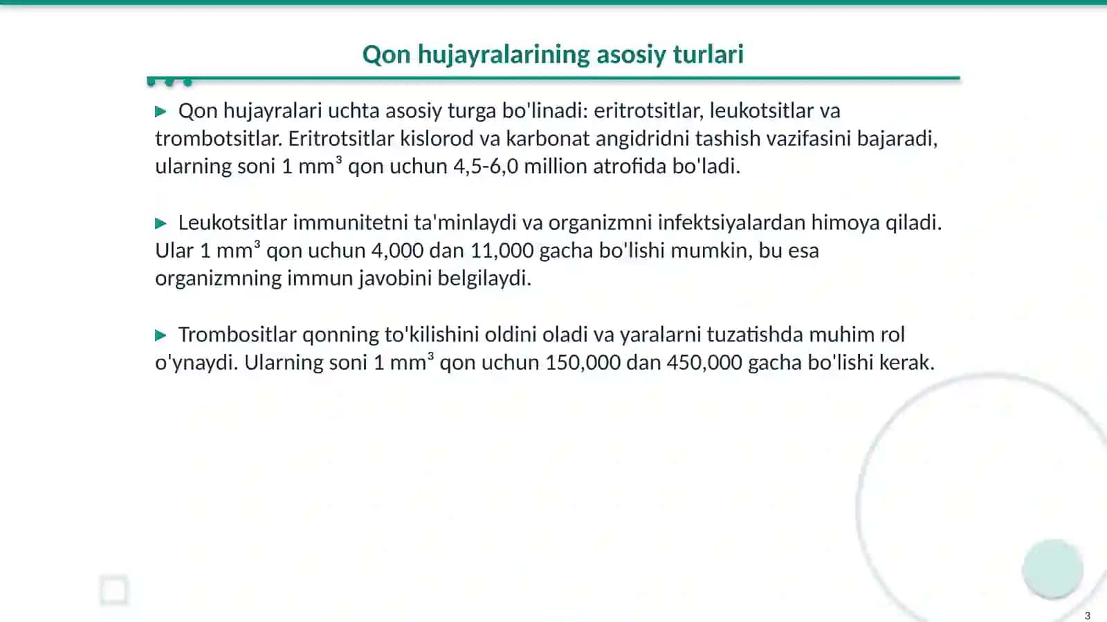 Qon hujayralari fiziologik va reperativ regeneratsiyasi mexanizmlari 3