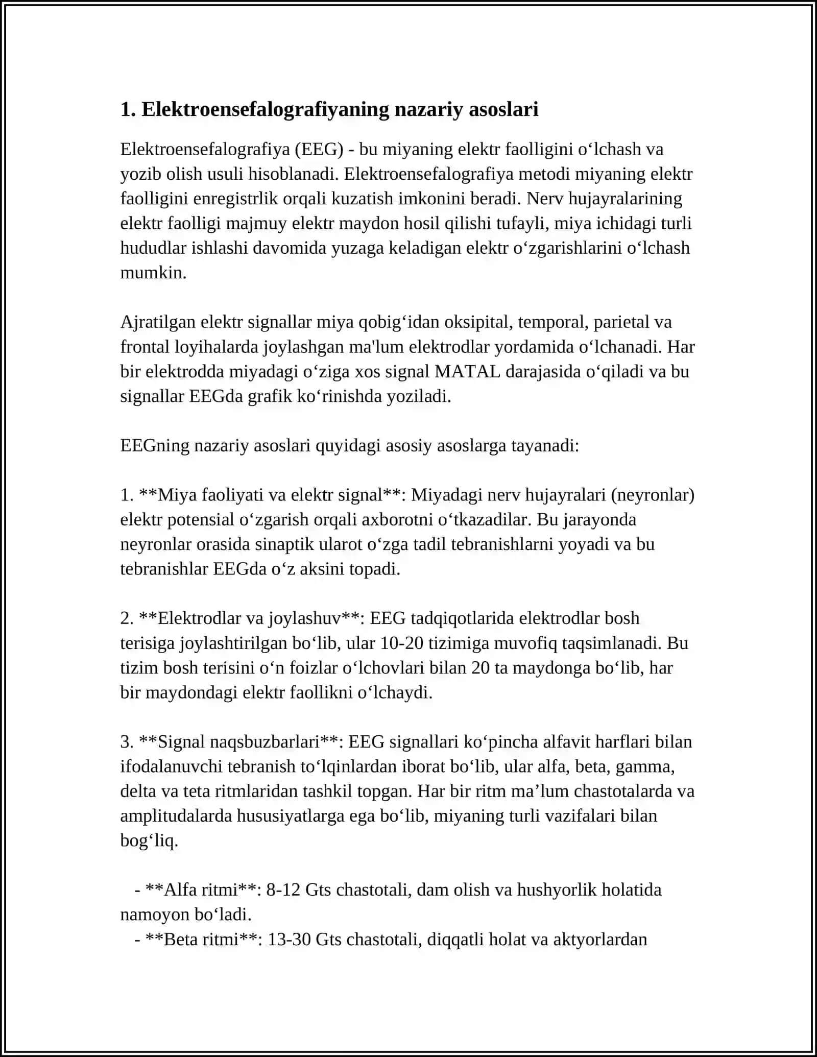 ELEKTOGRAFIYA USULLARINI FIZIK ASOSLARI ( EEG,EMG ) 3