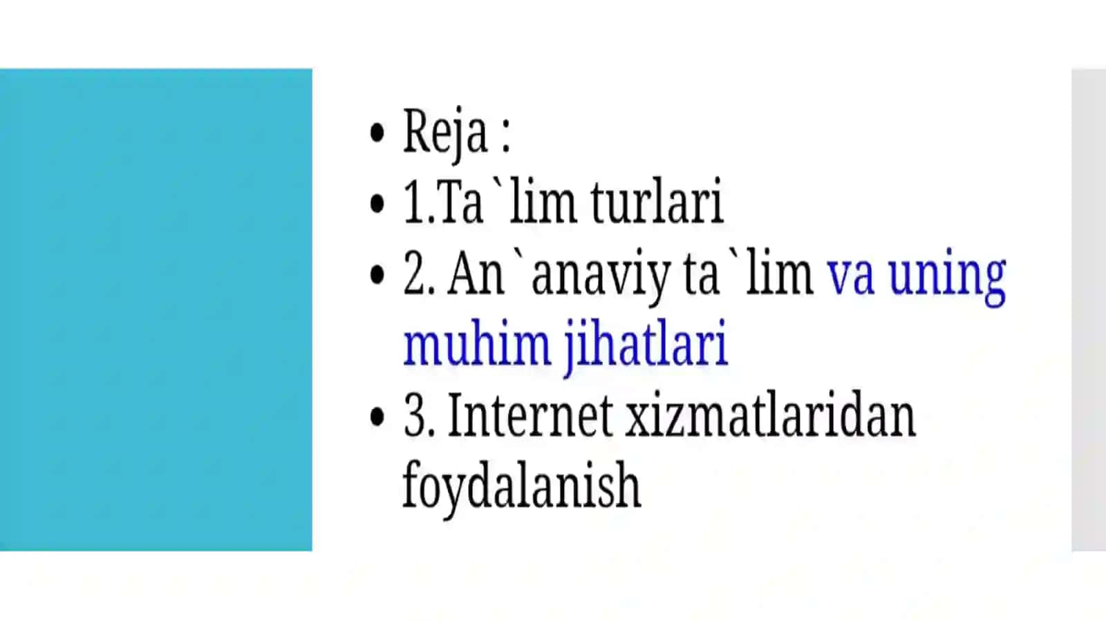 axborot texnologiyalari fanidan 9-mustaqil ishi 3