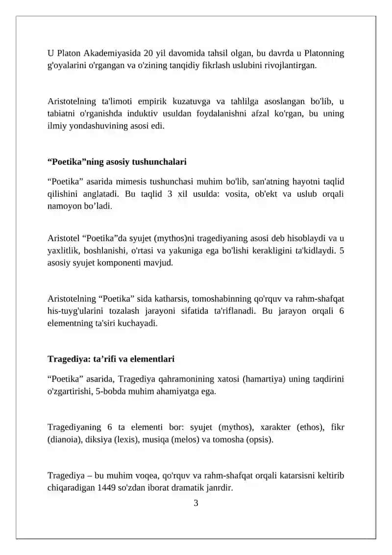 Poetika asarini sharhini yozish 3