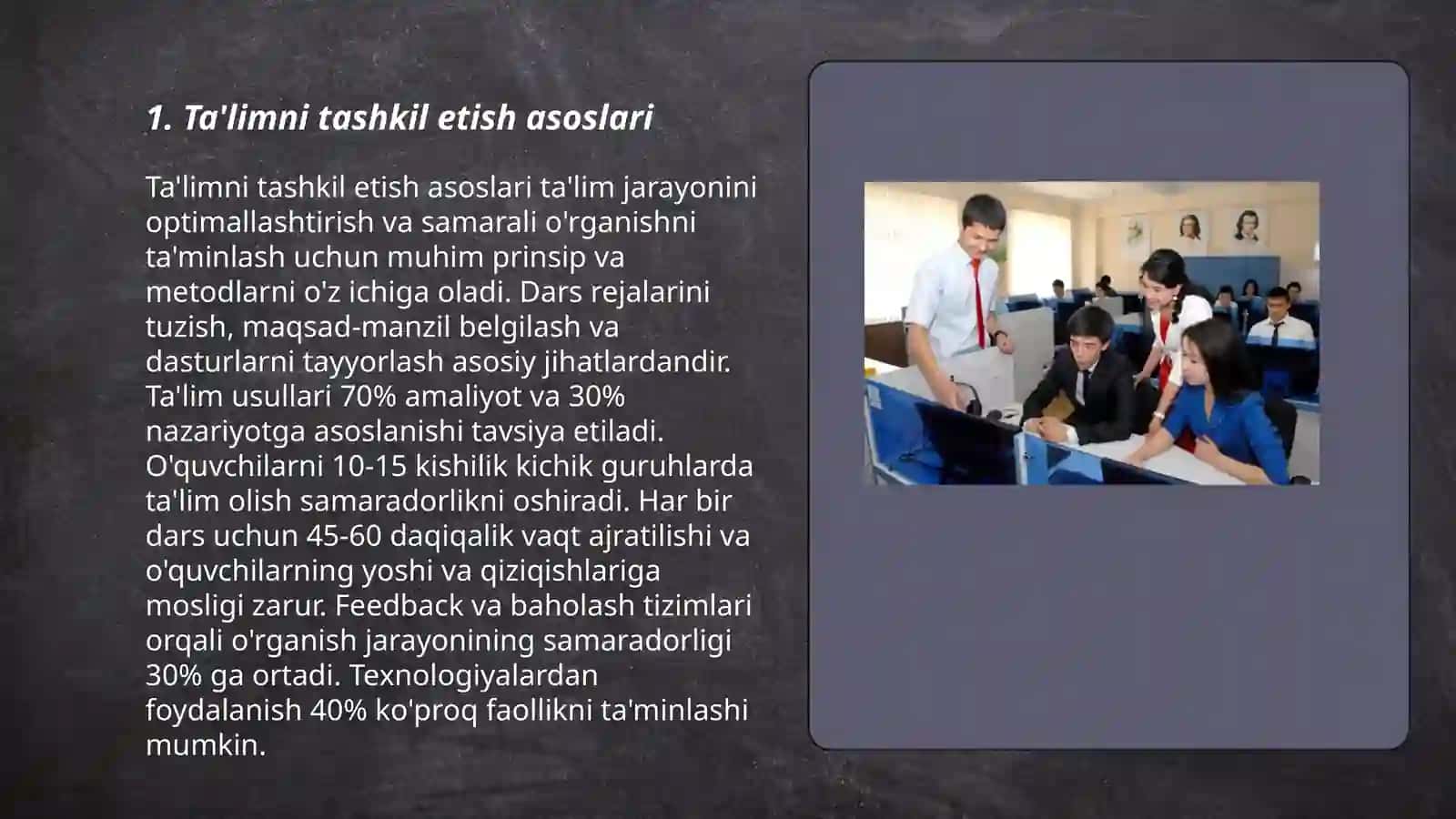 Ta'limni Tashkil Etish Turlari va Shakllari 3