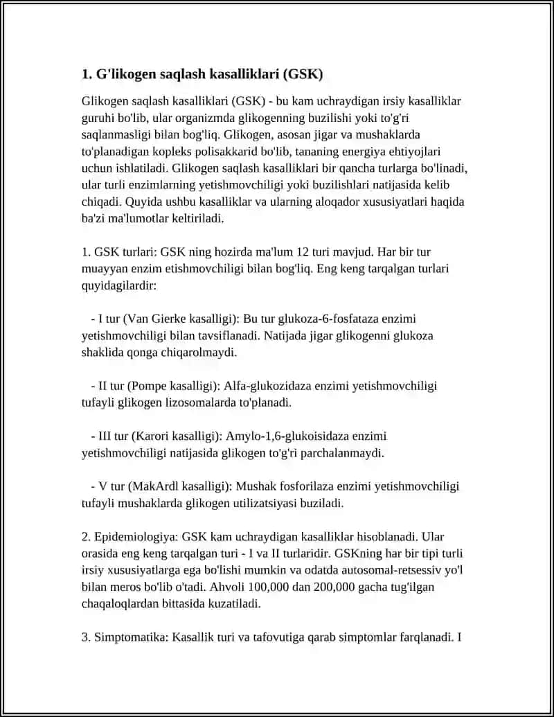 GLIKOGEN KASALLIKLARI 3