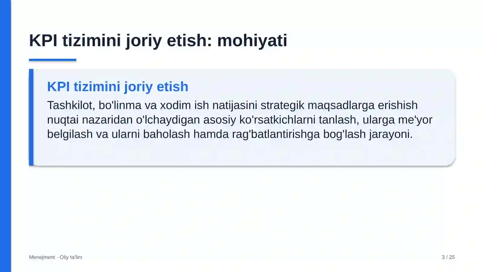 Elektr podstansiyalarida asosiy samaradorlik ko'rsatkichlarini (KPI) joriy etish 3