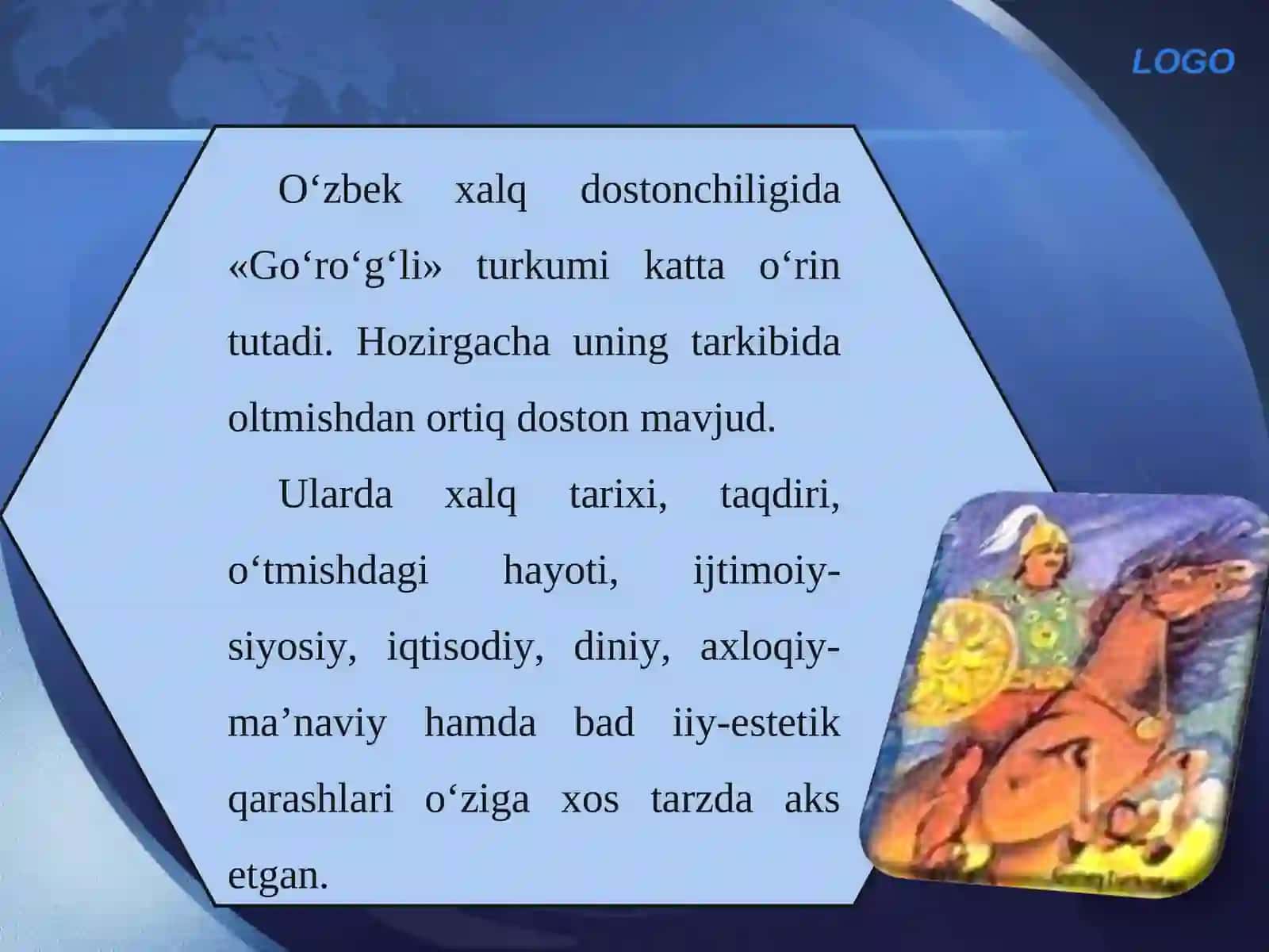 «GO‘RO‘G‘LINING TUG‘ILISHI» DOSTONI HAQIDA 3