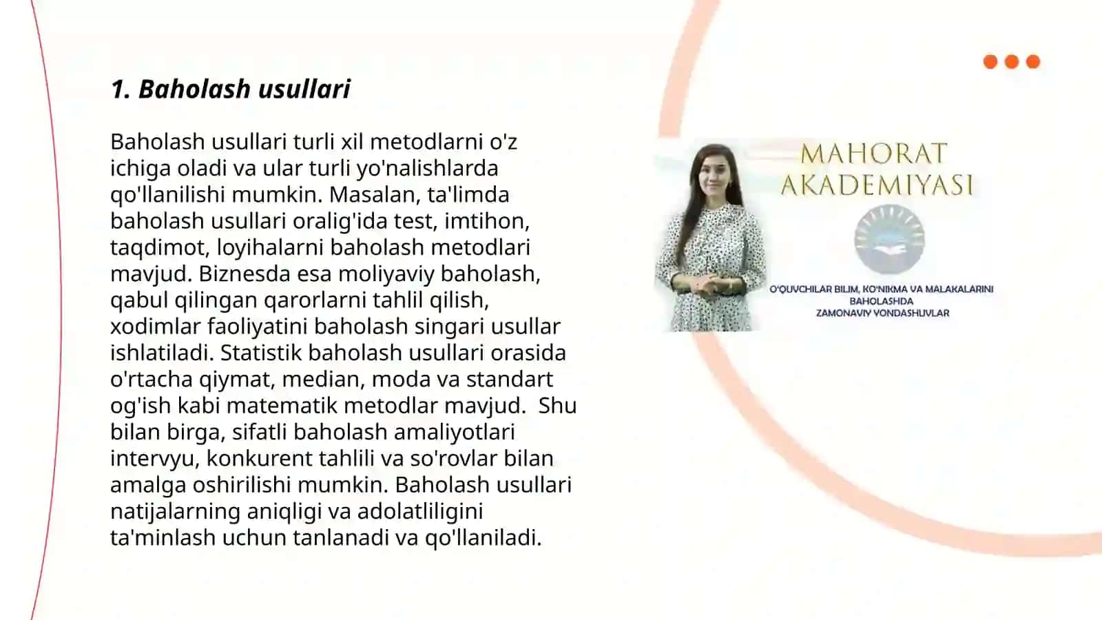 Baholash usullari 3