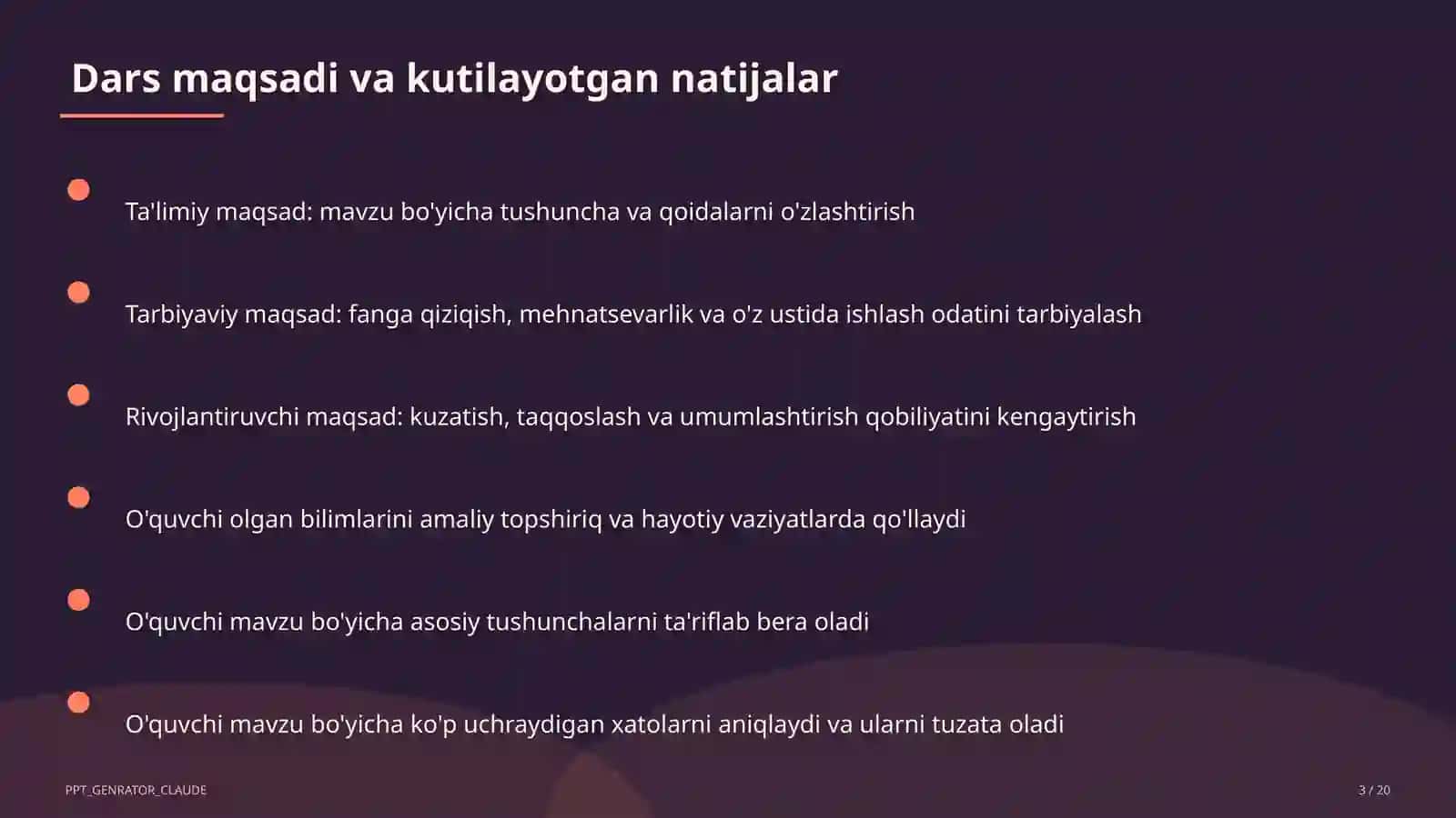 Comparative and superlative adjectives (6-sinf) 3