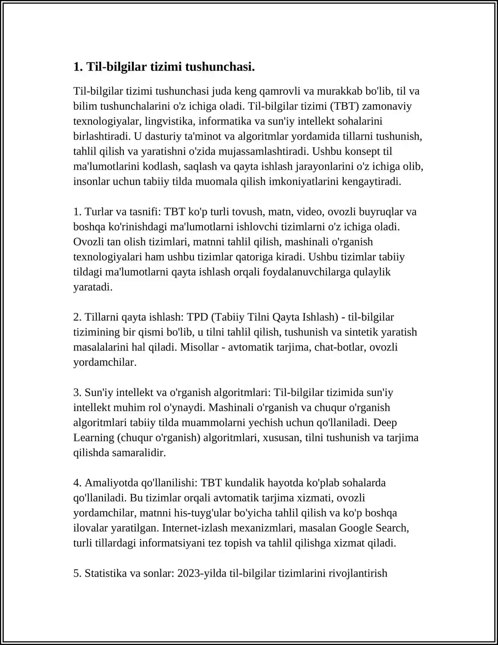 TIL- BELGILAR TIZIMI.SEMIOTIKA VA U OʻRGANADIGAN MASALALAR.TILSHUNOSLIK VA SEMIOTIKA FANLARI BOGʻLIQLIGI 3