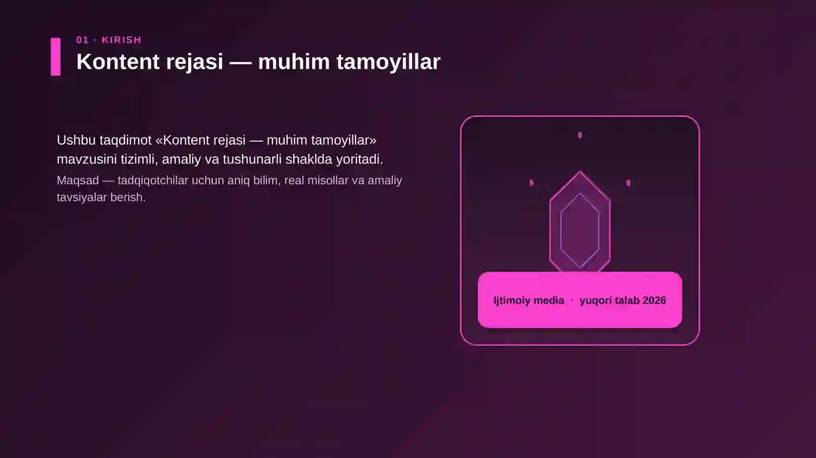 Kontent rejasi — muhim tamoyillar 3